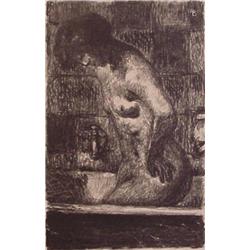 Pierre Bonnard (1867-1947) French, FEMME DE BOUT DANS SA BAIGNOIRE, 1925, lithograph, signed in...
