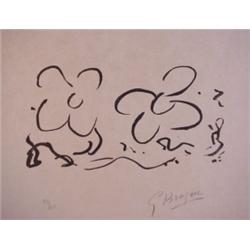 Georges Braque (1882-1963) French, SI JE MOURAIS LA-BAS Series (V.181), 1962, wood engraving on...