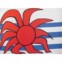 Alexander Calder (1898-1976) American, SOLEIL SUR LES VAGUES, 1976, color lithograph, signed in...
