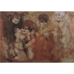 Arnoldo Coen (b. 1940) Latin American, UNTITLED, 1963, acrylic and ink drawing on paper, 17 1/4...
