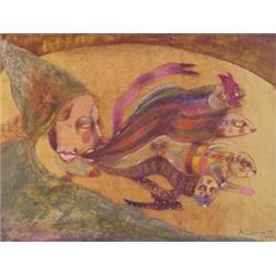 Alejandro Colunga (b. 1948) Mexican, MAGICAL BREATH, 1978, extensive color pastel drawing over...