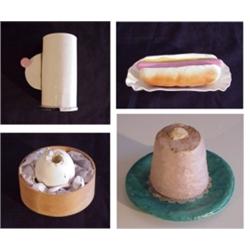 Contemporary Sculpture Collection (five), CUP, painted and glazed ceramic cup by Peter Shire, 5...
