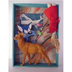 Meg Cranston (20th Century) American, UNTITLED, 1994, mixed media box construction, 14 1/2 x 10...