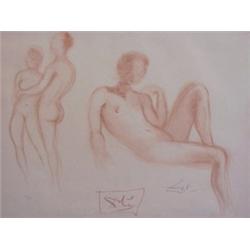 Salvador Dali (1904-1989) Spanish, NUDES (M.1376; F.70-8E), 1970, color lithograph, signed in p...