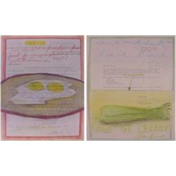 J. Darling (20th Century) American (two), SAVE THE CELERY; THE EGGS NEEDED A SHAVE, (two), each...
