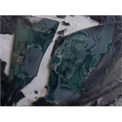 Laddie John Dill (b. 1943) American, UNTITLED, 1980, cement and glass polymer on wood, 24 x 32"...