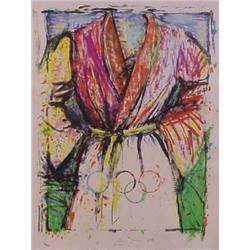 Jim Dine (b. 1935) American, OLYMPIC BATHROBE, 1988, color lithograph, signed in pencil, from t...