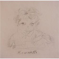 Raoul Dufy (1877-1953) French, HENRIETTE, etching on Arches chain laid paper, signed in pencil,...