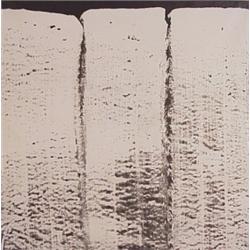 Tim Ebner (20th Century) American, UNTITLED, black & white, enamel painting on canvas, 60 x 60"...