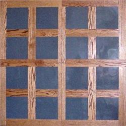 Tim Ebner (20th Century) American, FOUR BY FOUR, laminated wood with resin inlay, 48 1/2 x 48 1...