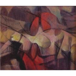 Raul Enmanuel (20th Century) Latin American, UNTITLED, 1999, oil painting on canvas, 34 x 29",...