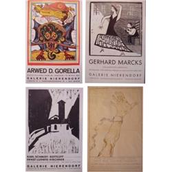 Expressionist Posters (seven), Oluf Gulbransson, WIR WOLLEN FREI SEIN, 1923, color lithograph p...