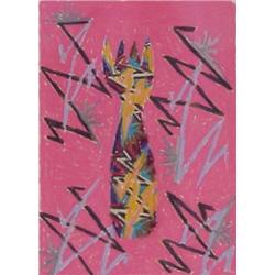Joe Fay (b. 1950) American, FORK, 1982, color pastel on paper, 7 x 5", signed and dated, framed...