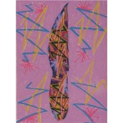 Joe Fay (b. 1950) American, KNIFE, 1982, color pastel on paper, 7 x 5", signed and dated, frame...