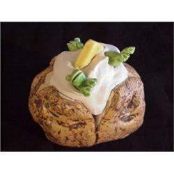 David Gilhooly (b. 1943) Canadian, BAKED FROG POTATO, 1977, painted and glazed ceramic, 5" high...