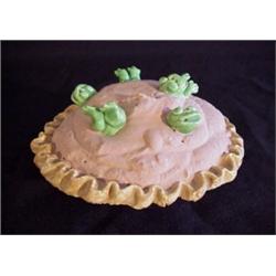 David Gilhooly (b. 1943) Canadian, FROG POT PIE, 1978, painted and glazed ceramic, 6" diameter,...