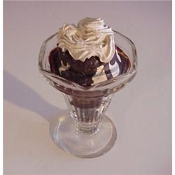 attributed: David Gilhooly (b. 1943) Canadian, HOT FUDGE SUNDAE, ceramic and glass sculpture, 6...