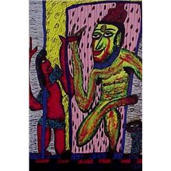 Michael Gilmore (20th Century) American, JUST HERE, acrylic painting on canvas, 36 x 24", title...