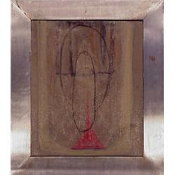 Behzah Hagheri (20th Century), UNTITLED #2, 1988, acrylic painting on canvas, 16 1/2 x 13 1/2",...