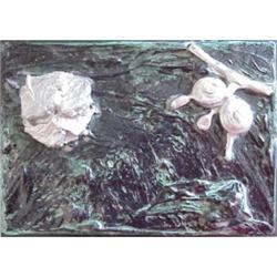 Heilman C (20th Century) American, SP: OUT, 1996, heavy acrylic painting on canvas, 7 x 5", sig...