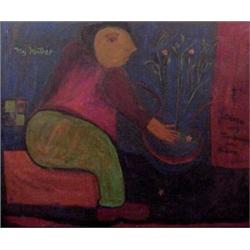 Carol Brennan Jaworski (b. 1940) Californian, MY MOTHER, 2002, acrylic painting on canvas, 64 x...