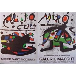 Joan Miro (1893-1983) Spanish (two), GALERIE MAEGHT, 1979; MUSEE D'ART MODERNE, 1977, (two) a p...
