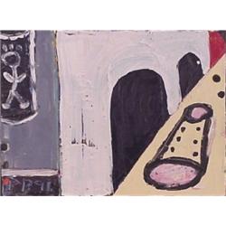 Peter Parks (b. 1947) American, WHITE ARCH, 1991, acrylic painting on canvas, 18 x 24", signed...