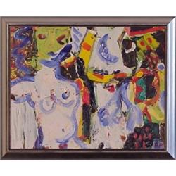 Peter Parks (b. 1947) American, WHITE TORSO, acrylic painting on canvas, 16 x 20", signed lower...