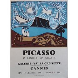 Pablo Picasso & K. B. Huwang (two), PICASSO 45 LINOCUTS (C. 240A), 1960, color letter press pos...