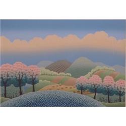 Ivan Rabuzin (b. 1919)  American, COUNTRYSIDE, color screenprint, signed in pencil, from th...
