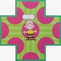 Brian Ruppel (20th Century) American, CHARLIE BROWN, TONGUE TIED, 1997, acrylic painting on woo...