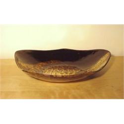 David Salk (20th Century), BOWL, 1984, a glazed ceramic bowl, natural uneven shape, 11 x 13 x 2...