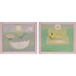 Roberto Sguazzi (b. 1965) Italian (two), NIGHT SCENE Series, 1999, (two) each an acrylic and cr...