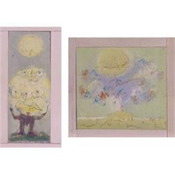 Roberto Sguazzi (b. 1965) Italian (two), NIGHT SCENE Series, 1999, (two) each an acrylic and cr...
