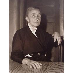 Fred Stein (1909-1967) American, GEORGIA O'KEEFE, 1962, black & white photograph, 14 x 11", fro...