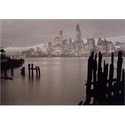 Fred Stein (1909-1967) American, MANHATTAN SKYLINE, 1946, black & white photograph, 14 x 11", f...