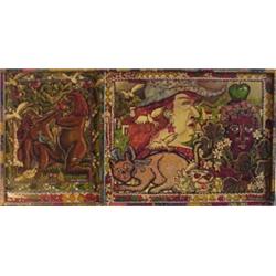 Linda Telhorst (20th Century) American, THE JOURNEY IS SHORT BEFORE THE STORM, 1985, diptych, o...
