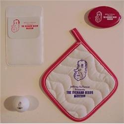 Jeffrey Vallance (20th Century) American, THE RICHARD NIXON MUSEUM, branded merchandise mounted...