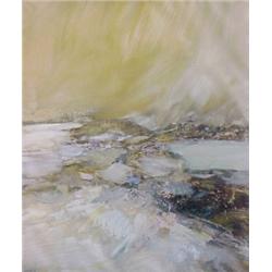 Jim Verdoorn (b. 1943) American, UNTITLED LANDSCAPE, acrylic painting on paper, 43 x 36", signe...