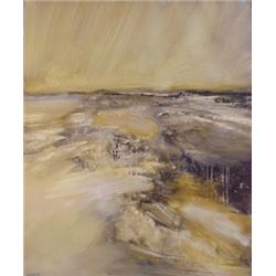 Jim Verdoorn (b. 1943) American, UNTITLED LANDSCAPE, acrylic painting on paper, 43 x 36", signe...