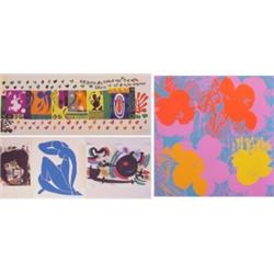After Warhol , Miro & Matisse (five), after Andy Warhol, FLOWERS, color screenprint, 26 3/4 x 2...