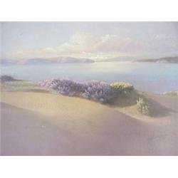 Willard Worden (1868-1946) American, LANDSCAPE, oil painting over photograph, 10 1/4 x 13 1/4",...