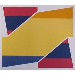 Larry Zox (b. 1936) American, UNTITLED (Red, Yellow, Blue), color screenprint, signed in pencil...