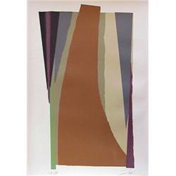 Larry Zox (b. 1936) American, UNTITLED (Brown), color screenprint, signed in pencil, from the n...