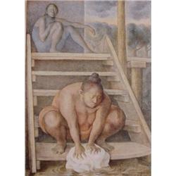 Francisco Zuniga (b. 1913) Costa Rican, L' ESCALERA, 1986, color lithograph, signed in pencil,...