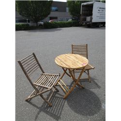 Bamboo Table & 2 Chairs