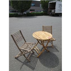 Bamboo Table & 2 Chairs