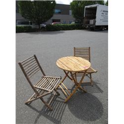 Bamboo Table & 2 Chairs