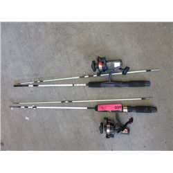 2 Lucky Strike Graphite Fishing Rods & Reels