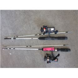 2 Lucky Strike Graphite Fishing Rods & Reels